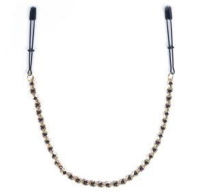 Black Tweezer Nipple Clamps With Beaded Chain