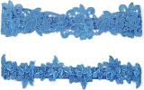 2Pcs Lace Garter Wedding Garters for Bride Flower Belt Design Bridal Garter Set Deep Blue