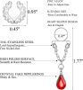 5Pairs Fake Nipple Rings for Women Men Adjustable Shield Rings with Bell Surgical Steel Nipple Clamp Rings Non Piercing Nipple Rings Dangles Clip On F
