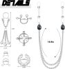 Fake Nipple Ring for Women Non-Piercing Dangle Nipple Rings Clip On Nipple Rings Nipple Clamp Stainless Faux Body Piercing Jewelry