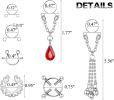 5Pairs Fake Nipple Rings for Women Men Adjustable Shield Rings with Bell Surgical Steel Nipple Clamp Rings Non Piercing Nipple Rings Dangles Clip On F