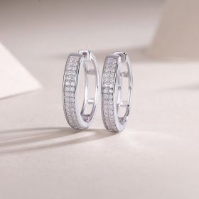 1Firefly Light - Moissanite S925 Sterling Silver Earrings With Platinum-plated Stud Earrings, Fashionable, Trendy And Affordable Diamond Jewelry (Option: A pair)