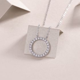 1As You Wish - A Fashionable And Luxurious Diamond Jewelry Pendant Set With Moissanite S925 Sterling Silver And Platinum Plating Prohibit TikTok (Option: Including chain)