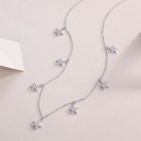 1Star Love - A Fashionable And Luxurious Diamond Jewelry Pendant Set With Moissanite S925 Sterling Silver And Platinum Plating Prohibit Tk Sales (Option: Including chain)