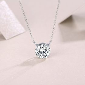 1Love Of Time - A Fashionable And Luxurious Diamond Jewelry Piece Set With 2-carat Moissan Diamond S925 Sterling Silver And Platinum-plated Penda (Option: 2carat)