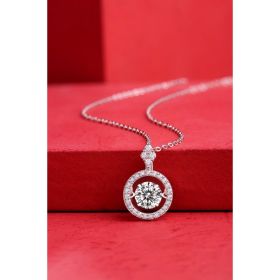 1Touch - A Fashionable And Trendy Jewelry Necklace Pendant Set With 1-carat Moissanite S925 Sterling Silver And Platinum Plating Prohibit Tk Sale (Option: 1carat)