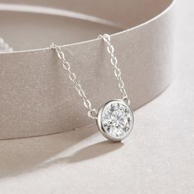 1Natural Reverie - A Fashionable And Luxurious Diamond Jewelry Pendant Set With 1-carat Moissan Diamond S925 Sterling Silver And Platinum Plating (Option: 1carat)