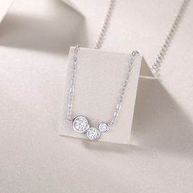 1White Dew - A Fashionable And Luxurious Diamond Jewelry Pendant Set With Moissanite S925 Sterling Silver Prohibit Tk Sales (Option: Including chain)