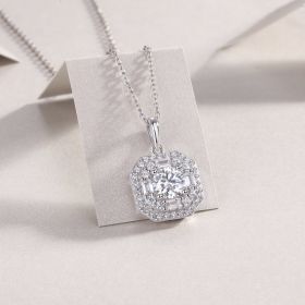 1Small Square Bag - A Fashionable And Luxurious Diamond Jewelry Piece Set With 1-carat Moissan Diamond S925 Sterling Silver And Platinum-plated P (Option: 1carat)