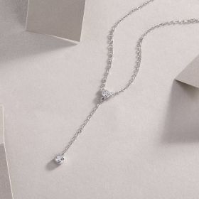 1Tassel - A Fashionable And Luxurious Diamond Jewelry Pendant Set With Moissanite S925 Sterling Silver And Platinum Plating Prohibit Tk Sales (Option: Including chain)