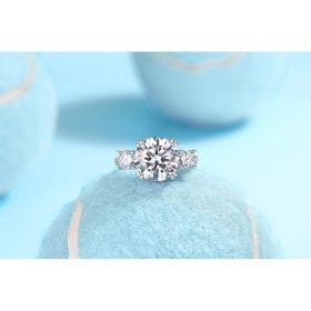 1Dazzling Stars - A Fashionable And Luxurious Jewelry Piece Set With 5-carat Moissan Diamond S925 Sterling Silver And Platinum-plated Diamond Pro (Option: No5)