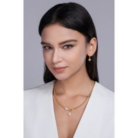 1A Fashionable Jewelry Pendant Set With Moissanite S925 Sterling Silver And Gold-plated Diamond, Moissanite Silver Jewelry Prohibit Tk Sales (Option: Including chain)