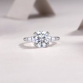 1Shining Step By Step - A Fashionable Diamond Jewelry Piece Set With 3-carat Moissanite S925 Sterling Silver And Platinum Diamond Ring. Prohibit (Option: No5)