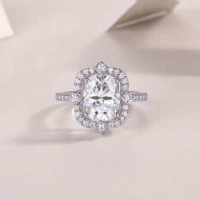 1Camellia - A Fashionable Jewelry Ring Set With Moissanite S925 Sterling Silver And Gold-plated Diamond Prohibit Tk Sales (Option: No5)