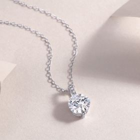 1A Lifetime Of Brilliance - A Fashionable And Luxurious Diamond Jewelry Pendant Set With 2-carat Moissanite S925 Sterling Silver And Platinum Pla (Option: 2carat)