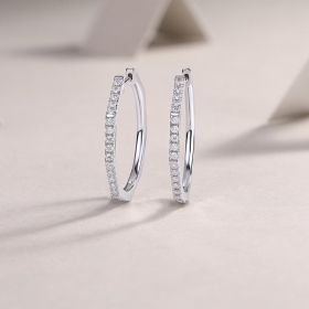 1Modern Star Ring - Fashionable Earrings And Stud Jewelry Set With Moissanite S925 Sterling Silver And Platinum-plated Diamonds Prohibit TikTok s (Option: A pair)