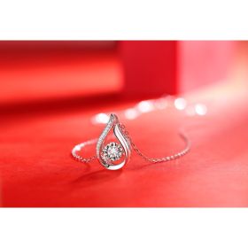 1Dynamic - A Fashionable And Trendy Jewelry Necklace Pendant Set With 1-carat Moissanite S925 Sterling Silver And Platinum Plating Prohibit Tk Sa (Option: 1cart)