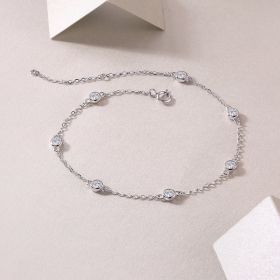 1Smart Bubble Luxury Fashion Mossan Diamond S925 Silver Bracelet Comparable To Natural Diamonds Prohibit Tk Sales (Option: Bracelet)