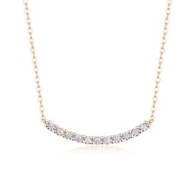 1Relaxed Feel - A Fashionable And Luxurious Diamond Jewelry Pendant Set With Moissanite S925 Sterling Silver Prohibit Tk Sales (Option: Rose gold)