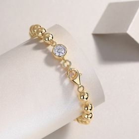 1Luxury Fashion Mossan Diamond S925 Silver Bracelet Comparable To Natural Diamonds Prohibit Tk Sales (Option: Bracelet)