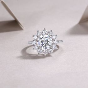 1Sunflower - A Fashionable Diamond Jewelry Piece Set With 3-carat Moissanite S925 Sterling Silver And Platinum Diamond Ring Prohibit TikTok sales (Option: No5)