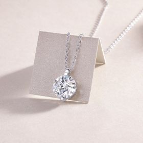 1Time Lasts - A Fashionable And Luxurious Diamond Jewelry Pendant Set With 2-carat, 3-carat And 5-carat Moissan Diamonds, S925 Sterling Silver An (Option: 2carat)