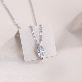 1A Fashionable Jewelry Pendant Set Moissanite S925 Sterling Silver And Platinum-plated Diamond In The Shape Of A Horse Eye. Moissanite Silver Jew (Option: Including chain)