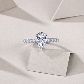 1Moonlight Water Drop - A Fashionable Diamond Jewelry Piece Set With Moissanite S925 Sterling Silver And Platinum Diamond Ring Prohibit Tk Sales (Option: No5)