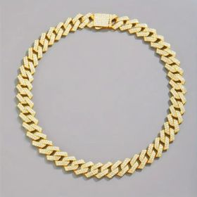 1The Keel Luxury Fashion Mossan Diamond S925 Silver Bracelet Rivaling Natural Diamonds Prohibit Tk Sales (Option: 165mm-Golden)