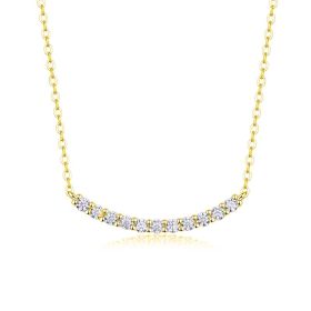 1Relaxed Feel - A Fashionable And Luxurious Diamond Jewelry Pendant Set With Moissanite S925 Sterling Silver Prohibit Tk Sales (Option: Golden)