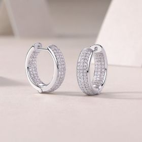 1Years - Fashionable Earrings And Stud Jewelry Set With Moissanite S925 Sterling Silver And Platinum-plated Diamonds Prohibit TikTok sales (Option: A pair)