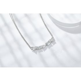 1Galaxy - A Fashionable And Luxurious Diamond Jewelry Pendant Set With Moissanite S925 Sterling Silver And Platinum Plating Prohibit TikTok sales (Option: Including chain)