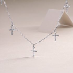 1Holy Light Cross - A Fashionable And Luxurious Diamond Jewelry Pendant Set With Moissanite S925 Sterling Silver And Platinum Plating Prohibit Tk (Option: Including chain)