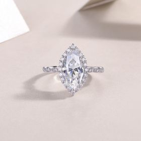 1Starlight Craze - A Fashionable Diamond Jewelry Piece Set With Moissanite S925 Sterling Silver And Platinum Diamond Ring Prohibit Tk Sales (Option: No5)
