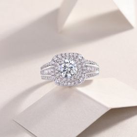 1Starry Sky Crown - A Fashionable Jewelry Ring Set With 1-carat Moissan Diamond S925 Sterling Silver And Platinum-plated Diamond Prohibit Tk Sale (Option: No5)