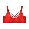Plus Size Madam Bras Lace Sheer Unpadds Bra See Through Sexy Lingerie Underwear