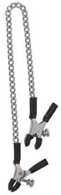 Adjustable Micro Plier Nipple Clamps With Link Chain Silver (SKU: SPF31)
