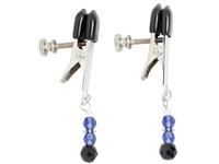 Blue Beaded Clamps With Broad Tip Nipple Clamps Blue (SKU: SPF101)