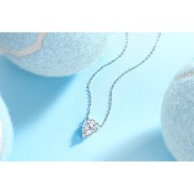 1Water Drop - Fashionable Jewelry Pendant Set With Moissanite S925 Sterling Silver And Platinum-plated Diamond, Moissanite Silver Jewelry Prohibi (Option: Including chain)