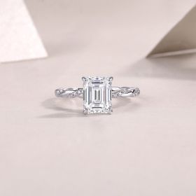1Chasing Light - A Fashionable Diamond Jewelry Piece Set With Moissanite S925 Sterling Silver And Platinum-plated Diamond Ring Prohibit Tk Sales (Option: No5)