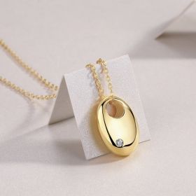 1First Encounter - A Fashionable And Trendy Diamond Pendant Necklace Set With Moissanite S925 Sterling Silver And Gold Plating Prohibit TikTok sa (Option: 6g)