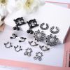 7 Pairs Fake Nipple Rings for Women Non Piercing Adjustable Nipple Clamps Cute Fake Nipplerings Faux Body Piercing Jewelry