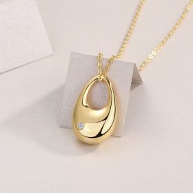 1Evening Love - A Fashionable And Trendy Diamond Pendant Necklace Set With Moissanite S925 Sterling Silver And Gold Plating Prohibit TikTok sales (Option: 7g)