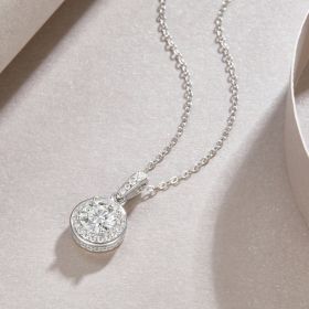 1Dark Night Elf - A Fashionable And Luxurious Diamond Jewelry Pendant Set With 1-carat Moissan Diamond S925 Sterling Silver And Platinum Plating (Option: 1carat)
