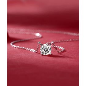 My Heart Will Last Forever - Affordable Diamond Jewelry Necklace Pendant Set With 1-carat And 2-carat Moissan Diamonds, S925 Sterling Silver And (Option: 1carat)