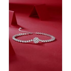 1The Bridge Of Magpies Luxury Fashion Mosan Diamond Silver Jewelry Comparable To Natural Diamond Bracelet Prohibit Tk Sales (Option: Bracelet)